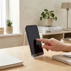 Modena holder til mobiltelefon i klar akryl